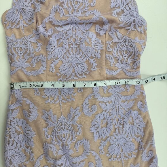 NWT - Hello Molly Bedroom Whispers Lace Mini Dress Size 8 Nude & Lavender - Picture 14 of 16